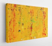 Onlinecanvas - Schilderij - Photo Yellow Abstract Painting Art Horizontal Horizontal - Multicolor - 40 X 50 Cm