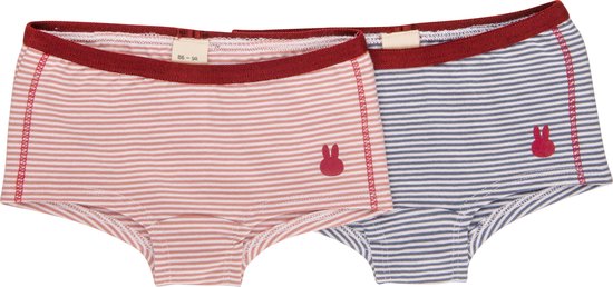 Ensemble de sous-vêtements filles Miffy (2 pièces) - short - rayé - rose-bleu - taille 86/92