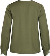 Objeileen L/s V-neck Top Noos 23032114 Burnt Olive