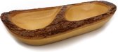 Houten schaal kanoe bruin | Canoe Lumbuck | 26 x 12 x 6cm - Fruitschaal