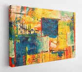 Onlinecanvas - Schilderij - Multicolored Abstract Painting Art Horizontal Horizontal - Multicolor - 75 X 115 Cm