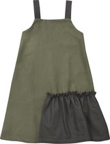 HEBE - jurk - spagettibandjes - khaki - Maat 134/140