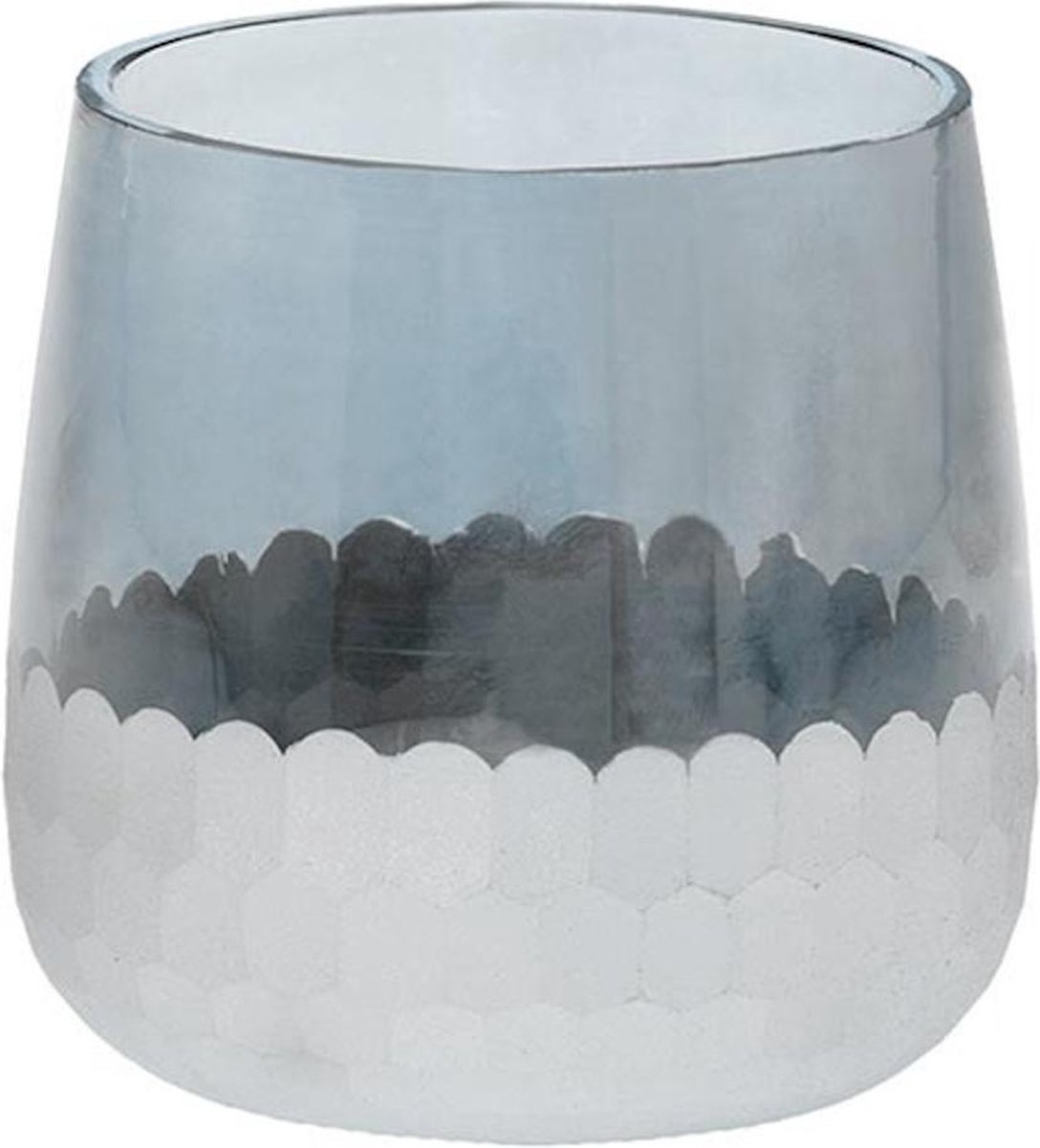 4 X RIVERDALE – SFEERLICHT CHAMPAGNE -Afmetingen: Ø 8 x 8cm - Kleur: grijs - Materiaal: glas