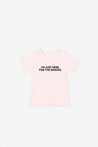 I’m just here for the snacks T-shirt Pink – maat 92