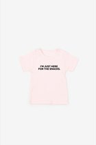 I’m just here for the snacks T-shirt Pink – maat 98