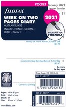 Filofax Pocket Agendavulling 2021 Week on Two Pages