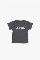 I’m just here for the snacks T-shirt Grey – maat 80