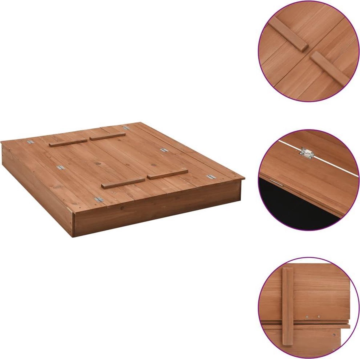 VidaXL zandbak 95x90x15 cm vurenhout