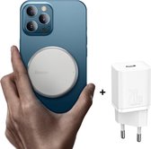 Draadloze Oplader Geschikt voor magnetische ring iPhone 12 / iPhone 13 - Wit