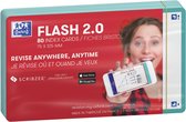 Oxford Flash 2.0 - Flashcards - Blanco - A7 - Bord vert menthe - 80 pièces