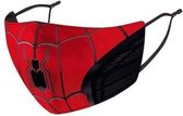 Mondkapjes wasbaar - Verstelbaar – Perfecte pasvorm - Katoenen Mondmasker - Facemask - Wasbaar op 60 graden - Hoogwaardige kwaliteit – 3D Spiderman – Q-time