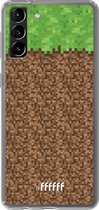 6F hoesje - geschikt voor Samsung Galaxy S21 Plus -  Transparant TPU Case - Minecraft - Grass #ffffff