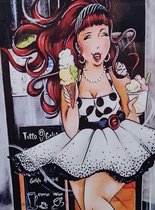 Diamond Painting Vrouw met ijs maat 50x40 ronde steentjes