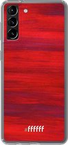 6F hoesje - geschikt voor Samsung Galaxy S21 Plus -  Transparant TPU Case - Scarlet Canvas #ffffff
