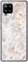 6F hoesje - geschikt voor Samsung Galaxy A42 -  Transparant TPU Case - Peachy Marble #ffffff
