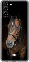 6F hoesje - geschikt voor Samsung Galaxy S21 Plus -  Transparant TPU Case - Horse #ffffff