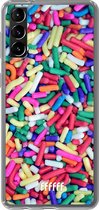 6F hoesje - geschikt voor Samsung Galaxy S21 Plus -  Transparant TPU Case - Sprinkles #ffffff