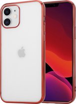 ShieldCase Metallic bumper case geschikt voor Apple iPhone 12 Mini - 5.4 inch - rood - Shockcase Shockproof hoesje metalen uitstraling - Hardcase hoesje - Hard Case met stootrand hoesje met bumpers beschermhoesje