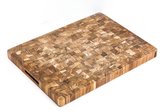 Teakhouse Snijplank - Butcher Block -  New End Grain Met Handvat -  38 cm x 50 cm - Bruin