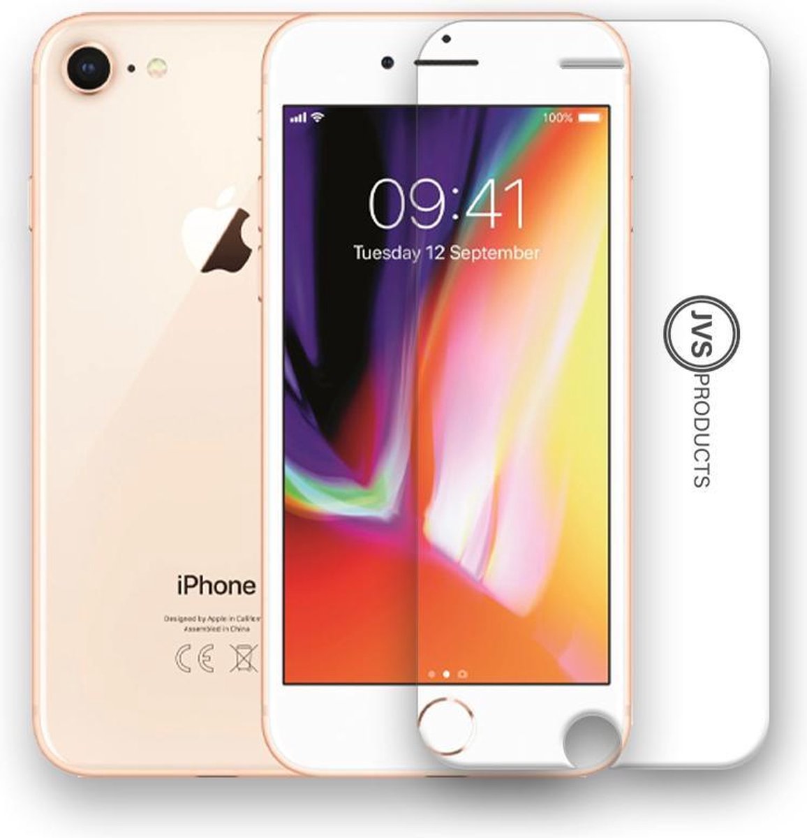 Screenprotector geschikt voor iPhone 8 - Tempered Glass - Beschermglas - Glas - Transparant