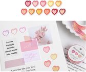 masking tape Hartjes roze oranje rood stickers decoratie washi papier tape 200 stuks