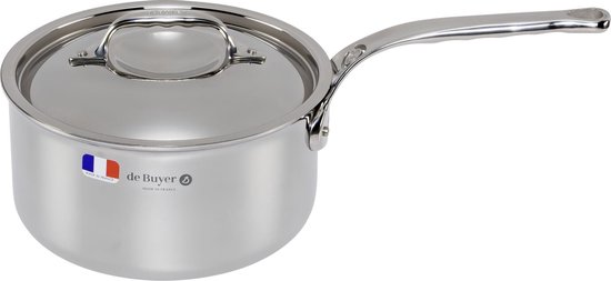 De Buyer Affinity Steelpan met Deksel - Ø 20cm - Rvs