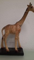 Decoratief Beeld - Decoration Giraf - Kunststof - H&s Collection - Oranje - 20 X 10 Cm