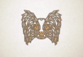 Line Art - Hond - Papillon - M - 60x71cm - Eiken - geometrische wanddecoratie