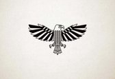 Line Art - Adelaar 3 - XS - 16x30cm - Zwart - geometrische wanddecoratie