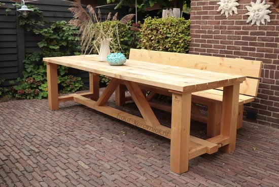 De stad Sloppenwijk snelheid tuintafel eettafel DOUGLAS model BANFF - picknicktafel - duurzaam - robuust  -... | bol.com
