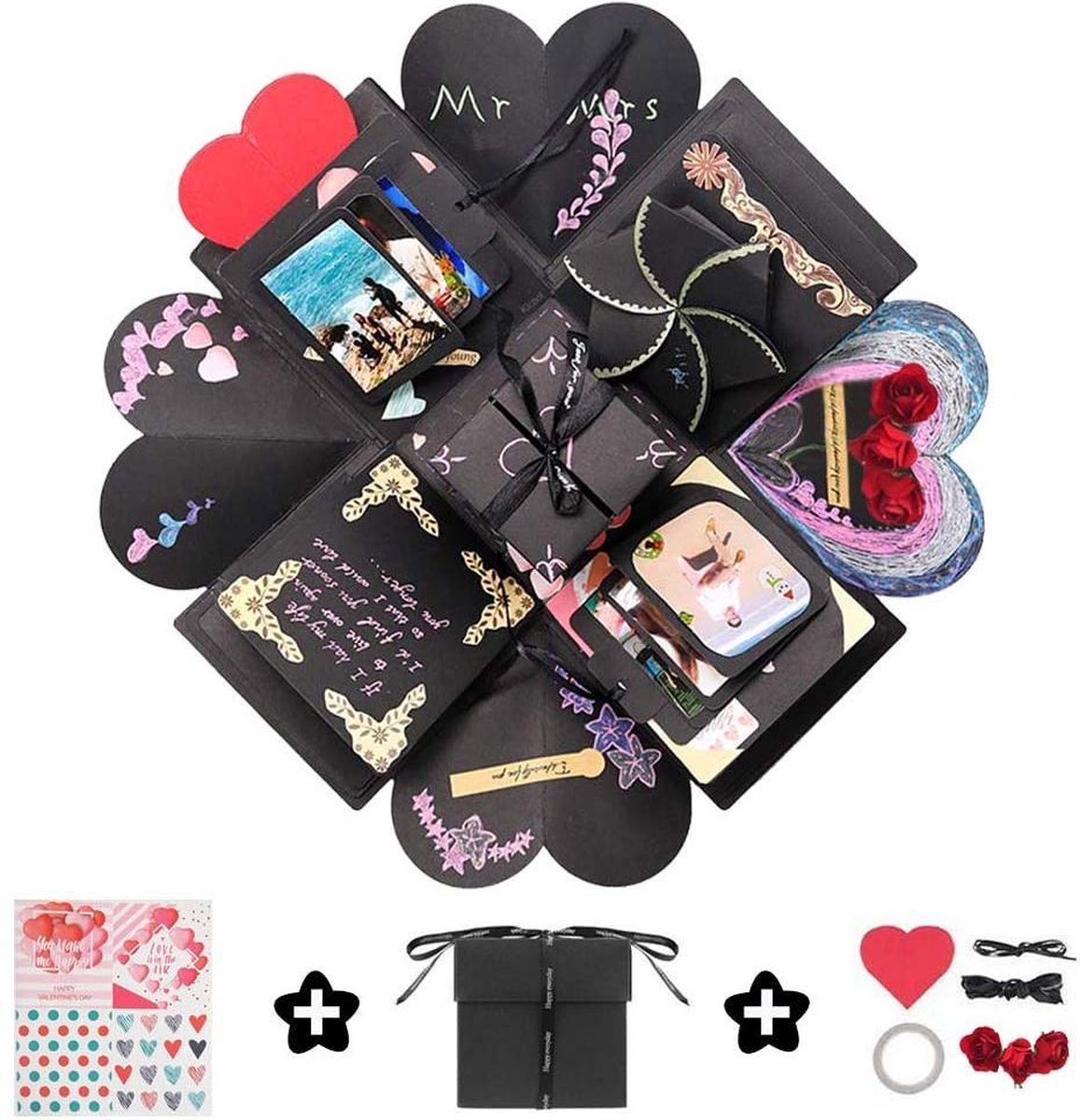 YITHINC Boite Surprise,Boite Photo Explosion Box Boite a Cadeau pour Cadeau  Anniversaire Femme,Cadeau Femme,Cadeau Noel,Papier Cadeau,Coffret Cadeau  Femme,Cadeau pour Son Copain,Cadeau Couple : : Cuisine et Maison