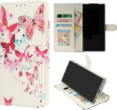 Samsung Galaxy S21 FE Hoesje met Print - Portemonnee Book Case - Kaarthouder & Magneetlipje - Vlinders