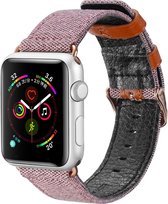 Dux Ducis Canvas Band voor de Apple Watch Series 1 t/m 6 / SE - 42/44mm - Roze