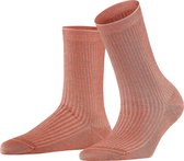 FALKE Shine Rib Dames Sokken - Apricot Tan - Maat 39-42
