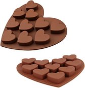 Chocolade bakvorm SILICONEN HART - Hartjes bakvorm- Bakken - Chocola - Hartjes - Koken - Chef-kok - Cadeau - Keukenaccessoires - Gift - Liefde - Valentijnsdag