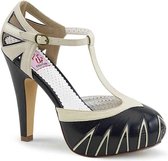 Pin Up Couture Hoge hakken -40 Shoes- BETTIE-25 US 10 Zwart/Creme