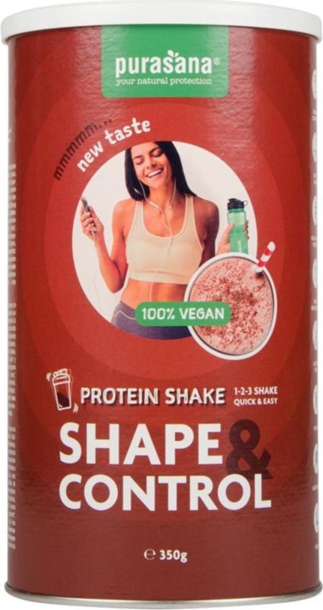 Purasana Shape & control proteine shake chocolate vegan (350g)