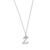 Letter ketting - initiaal Z - Zilver - 42 cm