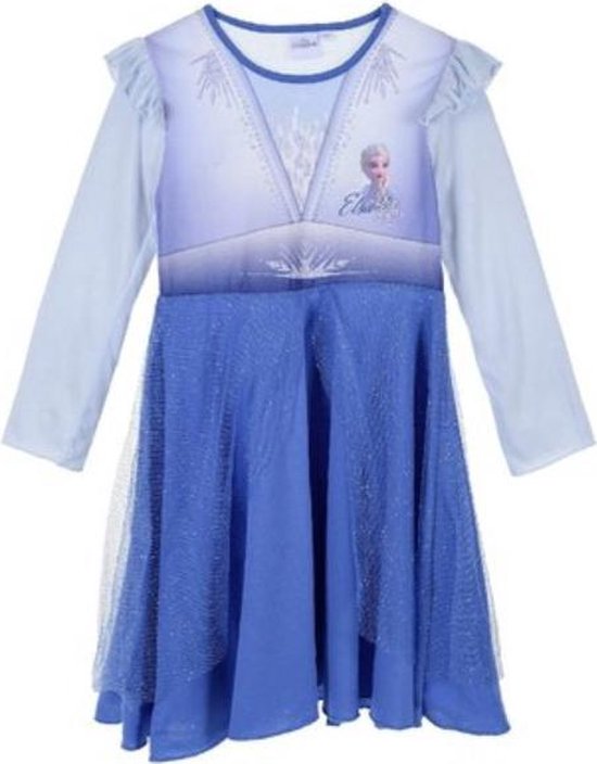 levend cursief Vuiligheid Disney - Frozen - Elsa - nachtjapon/nachthemd - Lila/Blauw- maat 98/104 |  bol.com