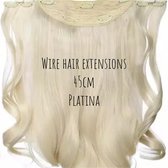 Wire Hair Extensions Clip Hairextensions Blond platin extra blond wit