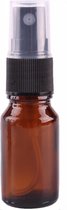 Amber (bruinglas) sprayflesje 10 ml met spraydop/verstuiver - glazen sprayfles - aromatherapie