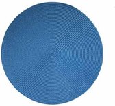 Luxe placemat rond - blauw - d36cm