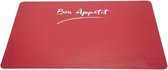 Placemat rood transparant - 43.5x28.5cm