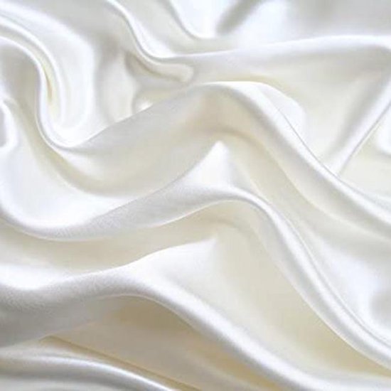 Beauty Silk Hoeslaken Satijn Wit 180x200 cm - Glans Satijn