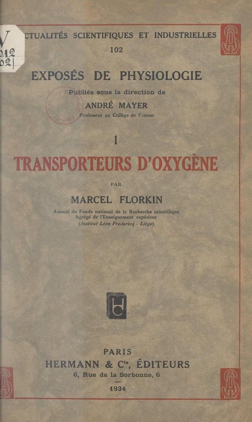 Transporteurs d'oxygène - cover