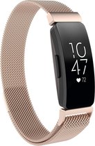 Eyzo Fitbit Inspire 1 & 2, Inspire HR en Ace2 band- Roestvrijstaal - Rose Gold - Small