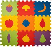 Eva Puzzelmat van Nul Kinderen Speelmat en Kruipmat Fruits 33x33cm