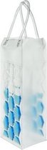 Wijnkoeler zak - Drankkoeler - blauw liquid - 10x9x28cm- PVC