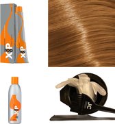 XP100 haarverf pakket kleur 9.0  Zeer lichtblond (1x 100ML) met 9% waterstof ( 1x 250ML) incl verfbakje, kwast, maatbeker, puntkam en handschoenen