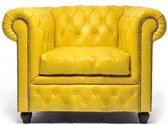 Chesterfield Fauteuil Original Leer | Geel | 12 jaar garantie